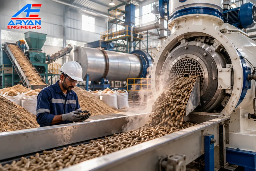 Types of biomass pellets from a biomass pellet manufacturer: wood, agro-waste, bagasse and torrefied pellets.